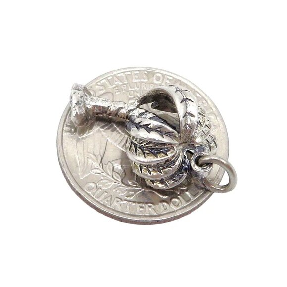 Vintage Sterling Silver Tropical Palm Tree Charm Pendant - Picture 5 of 5